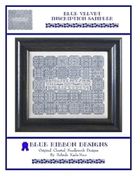Blue Ribbon Designs BRD-047 - Blue Velvet Inscription Sampler - XSD