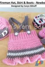 Caryns Yarn Basket - Caryn Ekhoff - Fireman Hat Skirt and Boots