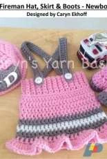 Caryns Yarn Basket - Caryn Ekhoff - Fireman Hat Skirt and Boots