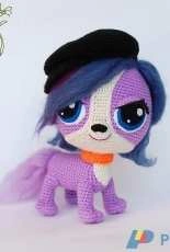 Inspired Crochet Toys - Elena Pichugina  - Littlest Pet Shop Purple Dog Zoe