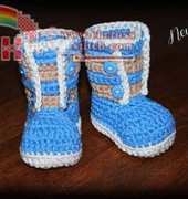 New Born Knots - Amanda Chapman -  31 Striped Button up Booties
