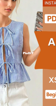 IndiePattern - Marina - Amelie Top - Sizes XS-XXXL - AIPattern