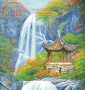 I love cross stitch HM-003 Arbor over the Waterfall