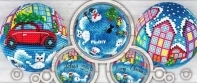 Stitch Home - RinkaZee - winter city / New Year balls decorations