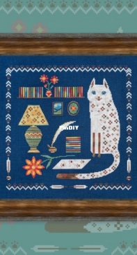 OwlForest Embroidery - Cat and Poetry