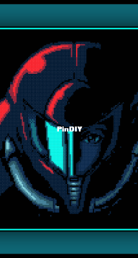 Cross Stitch Quest - Samus Helmet - Metroid - Free