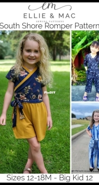 Ellie and Mac - South Shore Romper - Sizes 12/18 Months - 12 Years - English + French