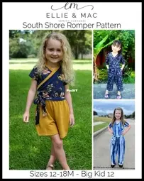 Ellie and Mac - South Shore Romper - Sizes 12/18 Months - 12 Years - English + French