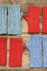Ionic Fingerless Mitts by Carlie Perrins-Free
