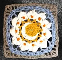 Crochet Design By SNAIL - Designer Snail - Solar Eclipse and Flower