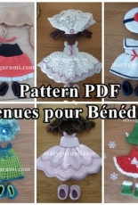 Marygurumi - Marylin Leveugle - 6 Outfits for Benecticte doll - French