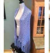 Prayer Shawl with Garter and Stockinet Stitch Borders by  Louis Chicquette - Free