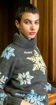 Bergère de France M2771 Snowflake sweater - English, Dutch, French