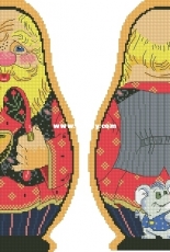 Unknown Brand - Matreshki - Grandpa Doll or Cushion in PAT based on Alisa Alisa 6-08 / DMC