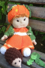 Design by Polly and Paule - S. Riedel -  Kaija the pumpkin girl - German