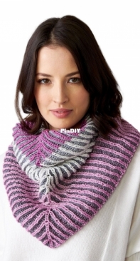 Brioche Shawlette by Red Heart Design Team-Free