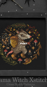 Mama Witch XStitch - Whimsical Possum by Katerina Kislova