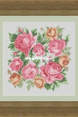 Beautiful Roses Pillow from Burda 5 1995 - XSD / PCS
