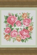 Beautiful Roses Pillow from Burda 5 1995 - XSD / PCS