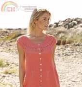 DROPS Design-E-180-Peach Melba Tunic-Free