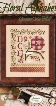 Jeannette Douglas Designs - Floral Alphabet DEF