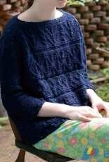Navy boatneck pullover by Ayako Sasatani