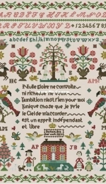 Barbara Ana Designs  The Snooty Parrots Sampler ( French Version ) PCS