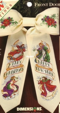 Dimensions - Bow Greetings - Front Door Bow 8539 Mystical Angel Bow