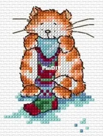 Sherry Lewis Kits SLKD13 Christmas Stocking - Waiting for Santa by Margaret Sherry PCS + XSD