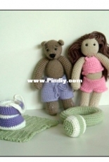 Tilda and Filur - Susanne Fagelberg - Swimming Outfits to Wilma Doll and Tilda Bear