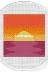 Daily Cross Stitch - Beautiful Sunset