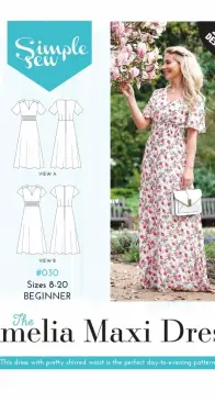 Simple Sew - Amelia Maxi Tea Dress -  Size 8-20