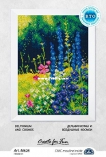RTO M626 Delphinium and Cosmos