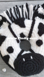 Oodles of Crochet Crafts - Rachel Zain - Doughnut Buddies -Zebra