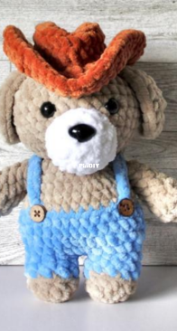 Crafts By Olga - Cowboy Dog Plush - English