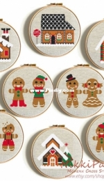 NikkiPattern 468-469 - Gingerbread Houses & Figures