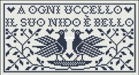 Modern Folk Embroidery - A Ogni Uccello – An Italian Pincushion  XSD+PCS