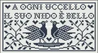 Modern Folk Embroidery - A Ogni Uccello – An Italian Pincushion  XSD+PCS