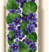 Ellen Maurer Stroh EMS 106 - Eyeglass Case "Violets"