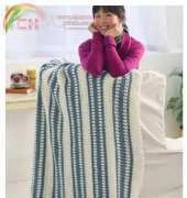 Coats & Clark WR2049 Blue Ice Throw by Glenda Winkleman