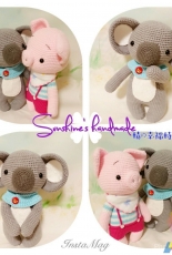 Pink pig & Koala bear