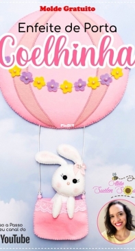 Atelie Suelen Soares - Bunny  Door Ornament - Enfeite de Porta Coelhinha - Portuguese - Free