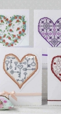 Straight From the Heart - Valentines Cards by Rhona Norrie from Cross Stitch Gold 108 XSD