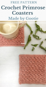 Made by Gootie - Agat Rottman-Cassel - Primrose Coasters - Free