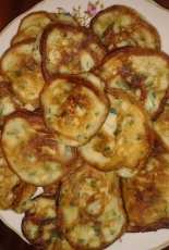 fritters on kefir with greens( breakfast)