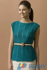 April Showers Shell Sleeveless Top-by Lanie Hering /Tahki Stacy Charles Website-Free