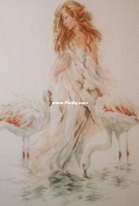 Lanarte 33833 Girl with Flamingos PCS