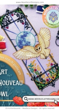 Needlelot Designs - Art Nouveau Owl by Iris Kleinbussink XSD