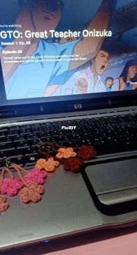 Crocheted Flower Earrings