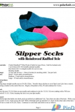 Polar Knit-Slipper Socks with Reinforced Knitted Sole